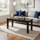 Zoy 48" Dining Bench, Cherry Brown Top, Black Tapered Legs By Casagear Home