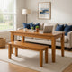 Nova 44" Dining Bench, Rectangular, Tapered Legs, Oak Brown By Casagear Home