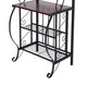65" 5 Tier Bakers Rack, Wood Shelf, Carved Black Metal By Casagear Home