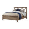 Pixi Full Size Panel Bed, Natural Brown Mahogany, Barn Style by Casagear Home