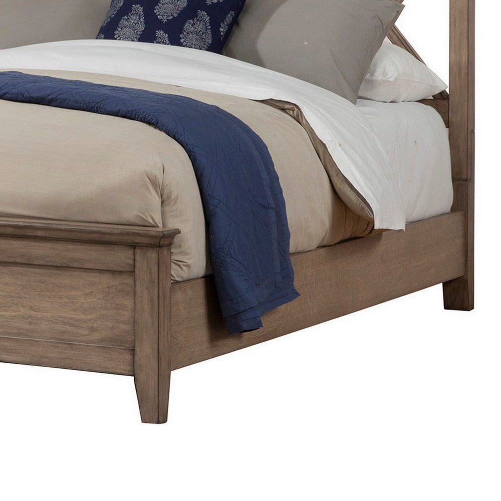 Pixi Full Size Panel Bed, Natural Brown Mahogany, Barn Style by Casagear Home