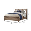 Pixi Full Size Panel Bed, Natural Brown Mahogany, Barn Style by Casagear Home