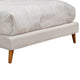 Kim Queen Size Bed, Light Gray Linen, Panel Headboard by Casagear Home