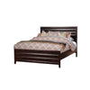 Rex King Size Platform Bed, Panel Headboard, Cherry Black by Casagear Home
