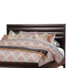 Rex King Size Platform Bed, Panel Headboard, Cherry Black by Casagear Home