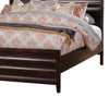 Rex King Size Platform Bed, Panel Headboard, Cherry Black by Casagear Home