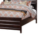 Rex King Size Platform Bed, Panel Headboard, Cherry Black by Casagear Home