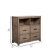 42" TV Media Chest Console, 4 Drawers, Gray Mahogany Wood by Casagear Home