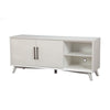 64" TV Console Cabinet, Adjustable Shelves, Classic White by Casagear Home