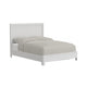 Aya Queen Bed, Scalloped Motif Panel Headboard, White Wood by Casagear Home