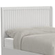 Aya Queen Bed, Scalloped Motif Panel Headboard, White Wood by Casagear Home