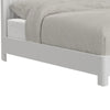 Aya Queen Bed, Scalloped Motif Panel Headboard, White Wood by Casagear Home