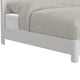 Aya Queen Bed, Scalloped Motif Panel Headboard, White Wood by Casagear Home