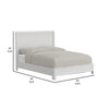 Aya Queen Bed, Scalloped Motif Panel Headboard, White Wood by Casagear Home