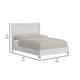 Aya Queen Bed, Scalloped Motif Panel Headboard, White Wood by Casagear Home