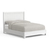 Aya California King Bed, Scalloped Headboard, White Wood by Casagear Home