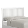 Aya California King Bed, Scalloped Headboard, White Wood by Casagear Home