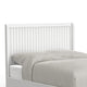 Aya California King Bed, Scalloped Headboard, White Wood by Casagear Home