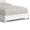 Aya California King Bed, Scalloped Headboard, White Wood by Casagear Home