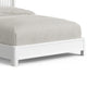 Aya California King Bed, Scalloped Headboard, White Wood by Casagear Home