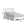 Aya California King Bed, Scalloped Headboard, White Wood by Casagear Home