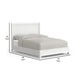Aya California King Bed, Scalloped Headboard, White Wood by Casagear Home