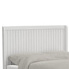 Aya King Bed, Scalloped Motif Panel Headboard, White Wood by Casagear Home