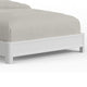Aya King Bed, Scalloped Motif Panel Headboard, White Wood by Casagear Home