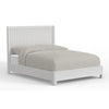 Aya Full Bed, Scalloped Motif Panel Headboard, White Wood by Casagear Home
