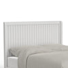 Aya Full Bed, Scalloped Motif Panel Headboard, White Wood by Casagear Home