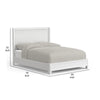 Aya Full Bed, Scalloped Motif Panel Headboard, White Wood by Casagear Home