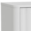 Aya 26" Nightstand, 1 Felt Lined Drawer, White Scallop Front by Casagear Home