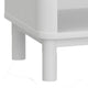 Aya 26" Nightstand, 1 Felt Lined Drawer, White Scallop Front by Casagear Home
