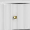 Aya 26" Nightstand, 1 Felt Lined Drawer, White Scallop Front by Casagear Home