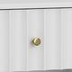 Aya 26" Nightstand, 1 Felt Lined Drawer, White Scallop Front by Casagear Home