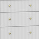Aya 61" Wide 6 Drawer Dresser, Scalloped Front, White Wood by Casagear Home