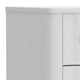 Aya 34" Small 3 Drawer Dresser, Scalloped Front, White Wood by Casagear Home