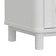 Aya 34" Small 3 Drawer Dresser, Scalloped Front, White Wood by Casagear Home