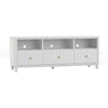 Aya 64" TV Media Entertainment Console, 3 Shelves, White by Casgear Home