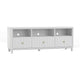 Aya 64" TV Media Entertainment Console, 3 Shelves, White by Casgear Home