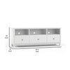 Aya 64" TV Media Entertainment Console, 3 Shelves, White by Casgear Home