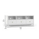 Aya 64" TV Media Entertainment Console, 3 Shelves, White by Casgear Home