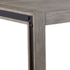 Ebb 72" Dining Table, Faux Metal Inset, Handcrafted, Gray by Casagear Home