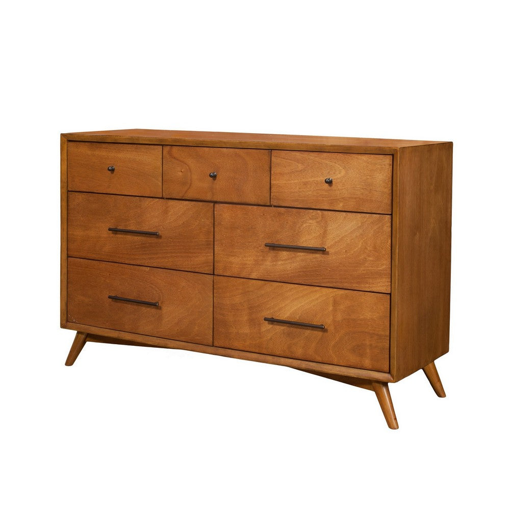 Ian 56" Wide Dresser, Felt Lining, Metal Hardware, Brown by Casagear Home