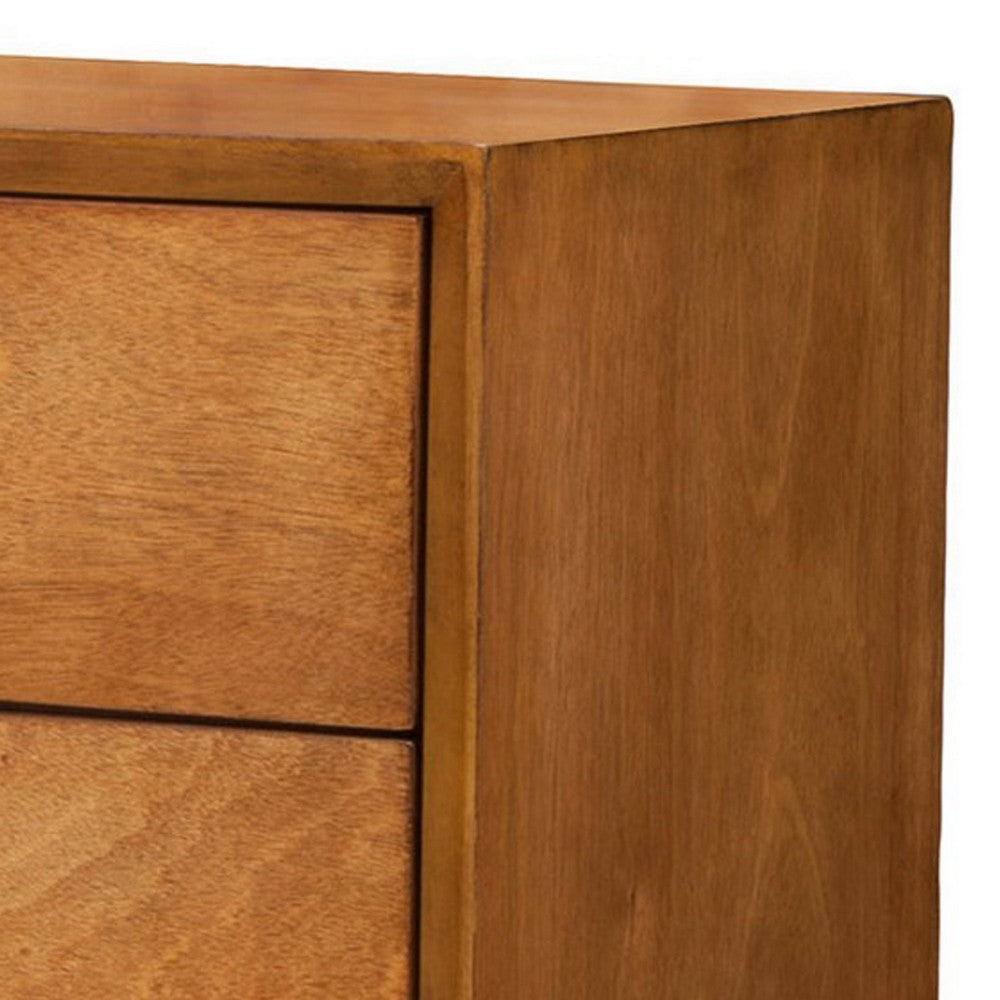 Ian 56" Wide Dresser, Felt Lining, Metal Hardware, Brown by Casagear Home
