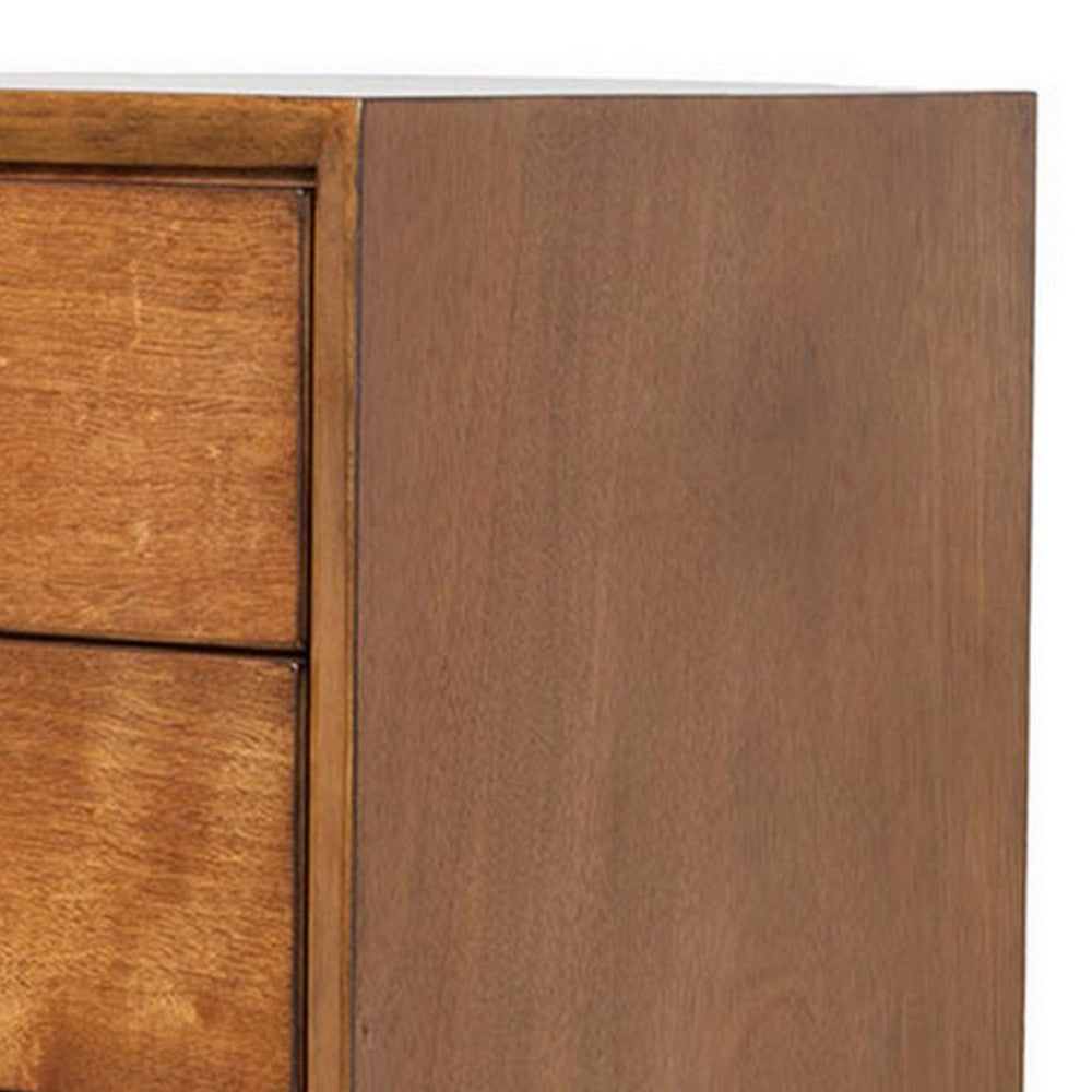 Ian 43" 4 Drawer Tall Dresser Chest, Acorn Brown Wood by Casagear Home