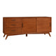 Ian 64" TV Media Entertainment Console, 3 Drawers, Brown by Casagear Home