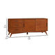 Ian 64" TV Media Entertainment Console, 3 Drawers, Brown by Casagear Home