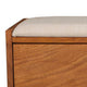 Ian 59" Storage Bench, Padded, Beige Fabric, Acorn Brown by Casagear Home