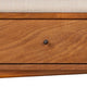 Ian 59" Storage Bench, Padded, Beige Fabric, Acorn Brown by Casagear Home